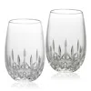 Waterford Lismore Essence Stemless White Wine Glass, Set Of 2