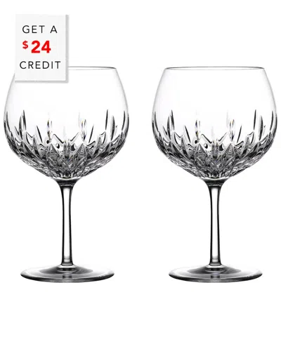 WATERFORD WATERFORD LISMORE GIN JOURNEYS SET OF 2 BALLOON GLASSES WITH $24 CREDIT