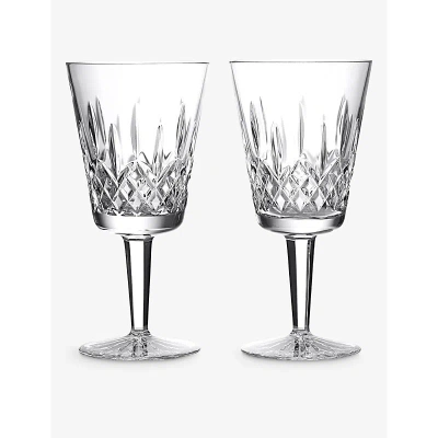 Waterford Lismore Large Crystal Glass Goblet 410ml Set Of Two In Transparent