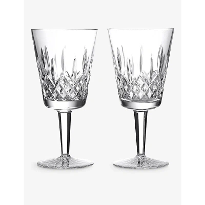 WATERFORD LISMORE LARGE CRYSTAL GLASS GOBLET 410ML SET OF TWO