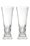 Waterford Lismore Crystal Pilsner Glasses Set-of-two In Clear