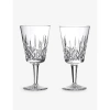 WATERFORD WATERFORD LISMORE MEDIUM CRYSTAL GLASS GOBLET 360ML SET OF TWO