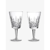 Waterford Lismore Medium Crystal Glass Goblet 360ml Set Of Two