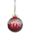 Waterford Lismore Red Bauble Ornament In Multi