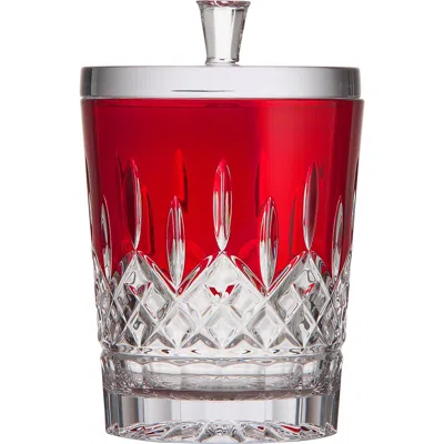 Waterford Lismore Red Crystal Biscuit Barrel