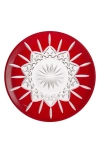 Waterford Lismore Red Crystal Decorative Plate In Red