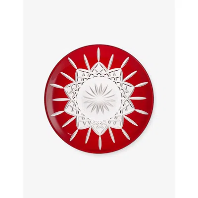 Waterford Lismore Red Decorative Crystal Glass Plate 30cm