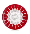 Waterford Lismore Red Crystal Decorative Plate In Red