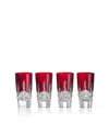 Waterford Lismore Red Shot Glass, Set Of 4 In Red