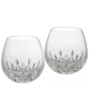 Waterford Stemware Lismore Nouveau Stemless Light Red Wine Glasses, Set Of 2