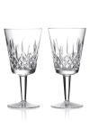 Waterford Lismore Set Of 2 Large Goblets In No Color
