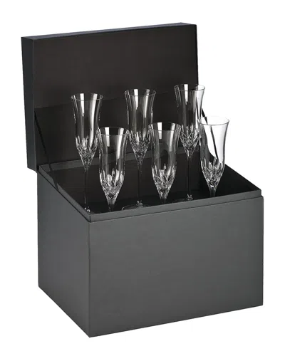 Waterford Lismore Set Of Six 8oz Essence Flutes In Brown