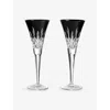 Waterford Lismore Set Of Two Crystal Glass Champagne Flutes 170ml