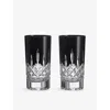 Waterford Lismore Set Of Two Crystal Glass Hiball Glasses 340ml