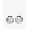 WATERFORD WATERFORD LISMORE SPHERE CRYSTAL-GLASS SALT AND PEPPER SET