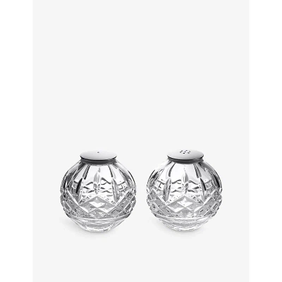 WATERFORD LISMORE SPHERE CRYSTAL-GLASS SALT AND PEPPER SET