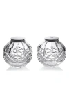 Waterford Lismore Sphere Crystal Salt & Pepper Shakers In No Color
