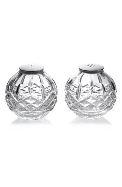 Waterford Lismore Sphere Crystal Salt & Pepper Shakers In No Color