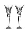 Waterford Lismore Crystal Toasting Flute Set Of Two In No Color