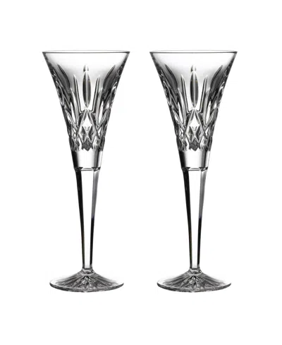 WATERFORD LISMORE TOASTING FLUTE, SET OF 2
