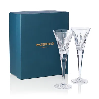 WATERFORD LISMORE TOASTING FLUTES, SET OF 2