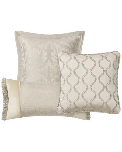 Waterford Maguire Set Of 3 Decorative Pillows In Mocha