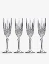 Waterford Markham Crystal Flutes Set Of Four In White