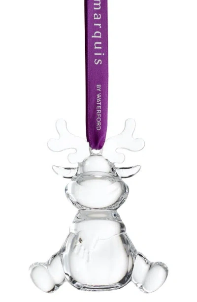Waterford Marquis Reindeer Crystal Ornament In Transparent