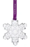 Waterford Marquis Snowflake Crystal Ornament In Transparent