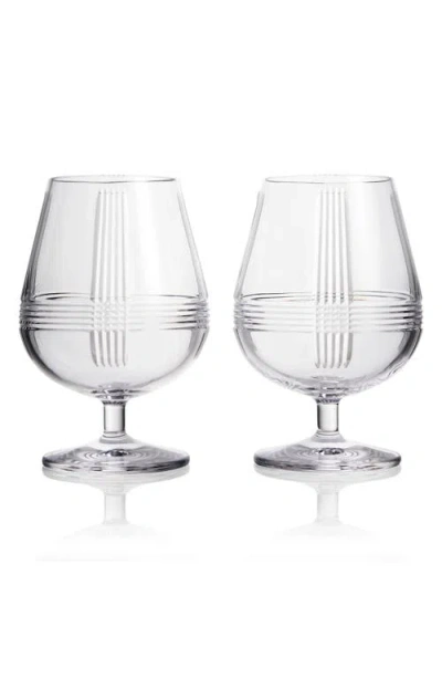 Waterford Marquis Vector Set Of 2 Crystal Brandy Glasses In Transparent