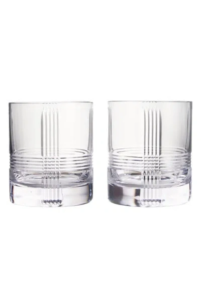 Waterford Marquis Vector Set Of 2 Crystal Double Old Fashioned Glasses In Transparent