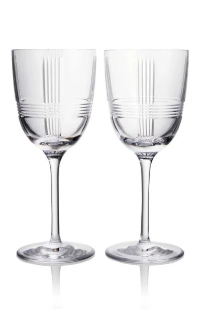 WATERFORD WATERFORD MARQUIS VECTOR SET OF 2 CRYSTAL RED WINE GLASSES