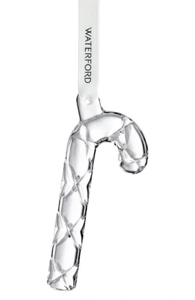 Waterford Mini Candy Cane Crystal Ornament In Silver