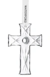 Waterford Mini Cross Crystal Ornament In Transparent