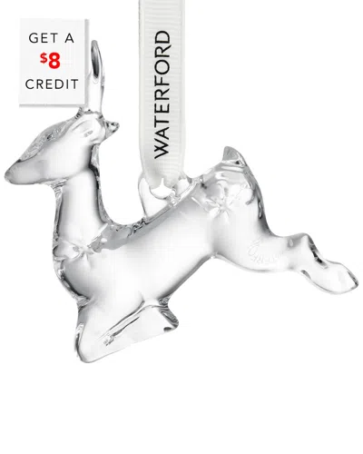 Waterford Mini Reindeer Ornament With $8 Credit In Gray