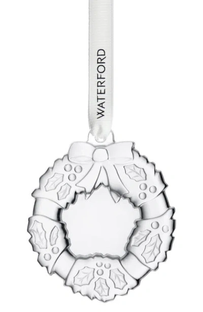 Waterford Mini Wreath Crystal Ornament In Transparent