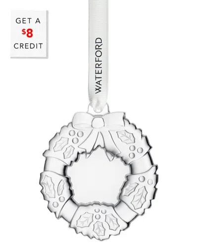 Waterford Mini Wreath Ornament With $8 Credit In Silver