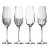 Waterford Mixology Mixed Crystal Flute Glasses 335ml Set Of Four In Clear