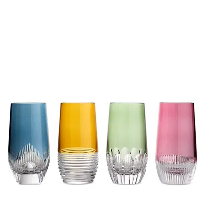 Waterford Mixology Color Highball Glasses, Set Of 4 In Multi