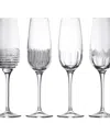 Waterford Mixology Mixed Crystal Flute Glasses 335ml Set Of Four In No Color