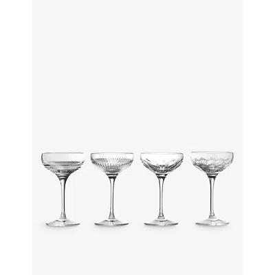 Waterford Mixology Mixed Coupe Crystal Glasses 120ml Set Of Four In Transparent