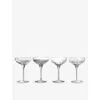 Waterford Mixology Mixed Large Coupe Crystal Glasses 280ml Set Of Four