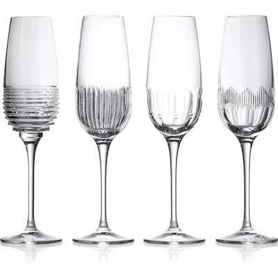 Waterford Mixology Mixed Set Of 4 Champagne Flutes In No Color