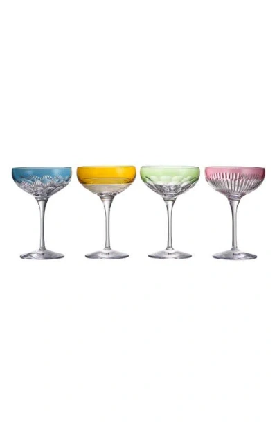 WATERFORD WATERFORD MIXOLOGY MIXED SET OF 4 COUPE GLASSES