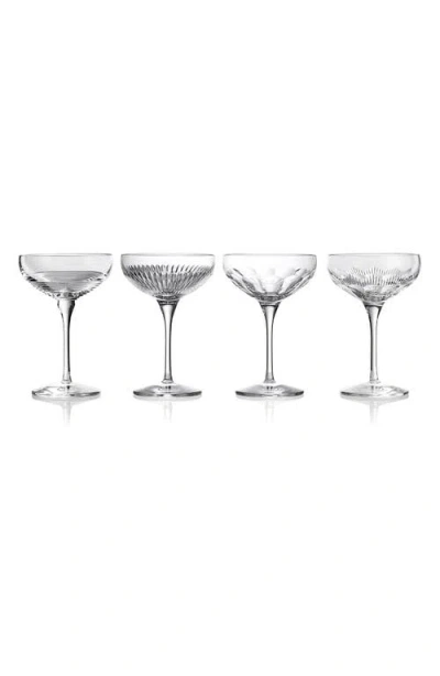 Waterford Mixology Mixed Set Of 4 Large Coupe Glasses In No Color