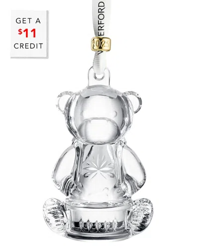Waterford My First Bear Ornament 2025 With $11 Credit In Transparent