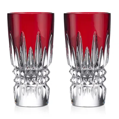 Waterford New Year Celebration Red Shotglass, Set Of 2