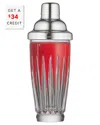 Waterford New Year Firework Crystal-glass Cocktail Shaker In Red