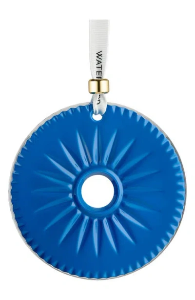 Waterford New Year Firework Disc Ornament In Blue