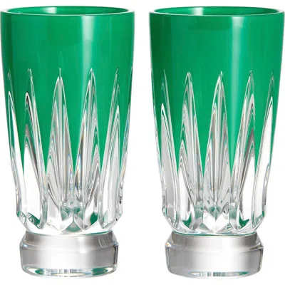 Waterford New Year Firework Set Of 2 Shot Glasses In Green